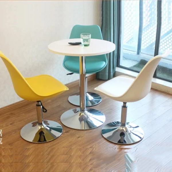 Ghế cafe, ghế ăn nhựa lót nệm chân trụ thấp – Mã: 201L