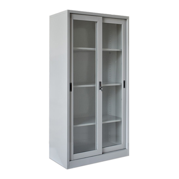 Tủ sắt văn phòng kính lùa suốt 06
