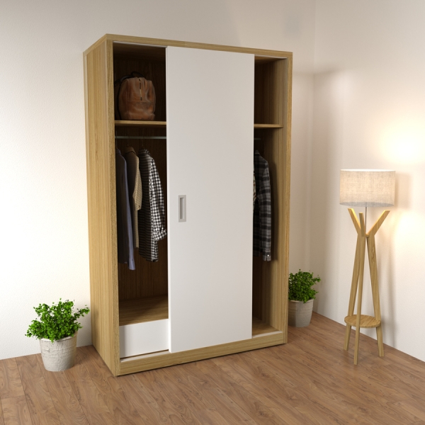tủ quần áo 2 cánh lùa TA-102