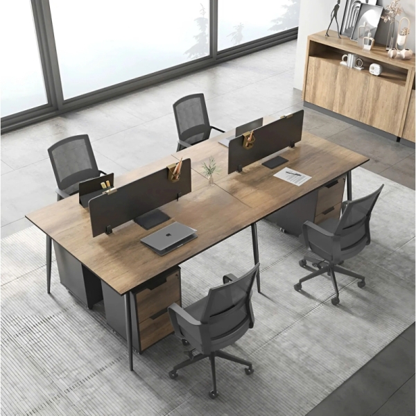 Cụm Bàn Làm Việc Team 4 Người Tối Ưu Không Gian Văn Phòng – BC90