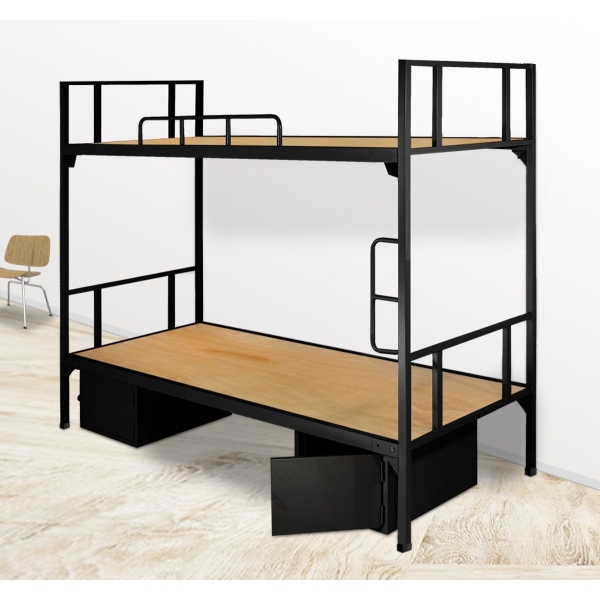 Giường tầng sắt có bàn học giá rẻ GT-02