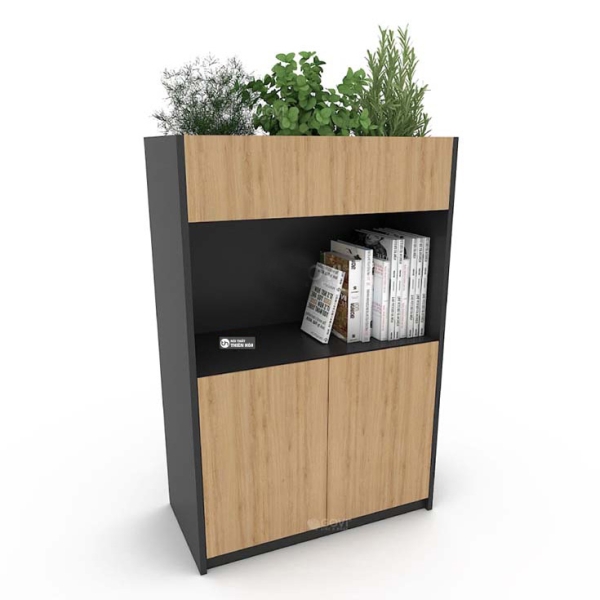 Tủ hồ sơ tài liệu thấp để cây
