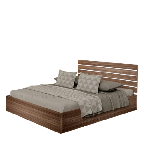 Giường gỗ công nghiệp 6089 kẻ chỉ trắng