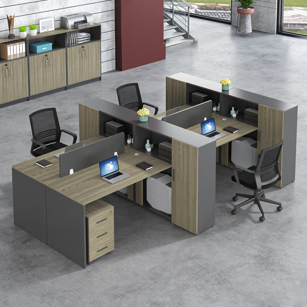 Module bàn làm việc 4 người melamine – CB 19