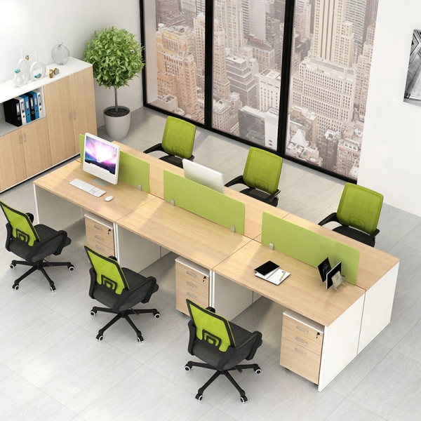 Bàn Làm Việc 2 người màu trắng vân óc chó
