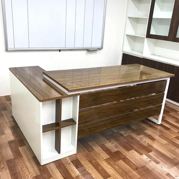 Bàn làm việc giám đốc kèm tủ phụ