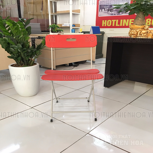 Ghế gấp 3 lá màu đỏ