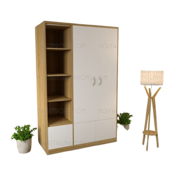Tủ quần áo 2 cánh 1 ngăn đồ