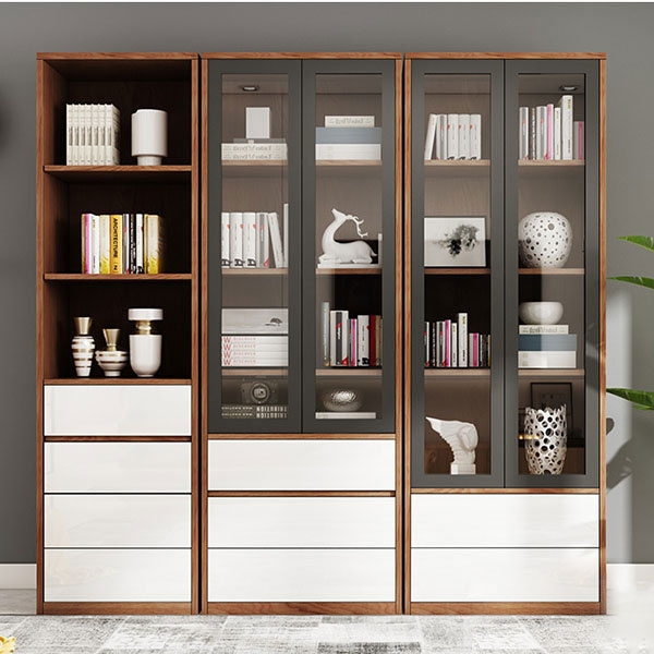 Tủ gỗ tài liệu 3 cục hiện đại – TL 01