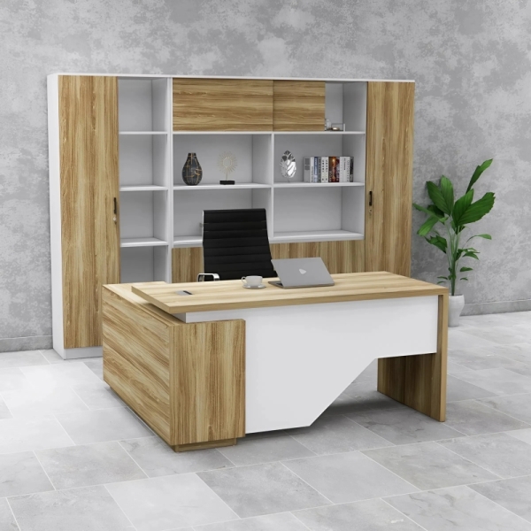 Bàn Giám Đốc Kiểu Dáng Đặc Biệt Vát Chéo – BGĐ118