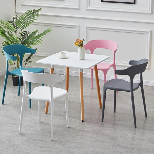 Bàn cafe mặt vuông 600mm, chân gỗ hiện đại- Mã: T108S-60