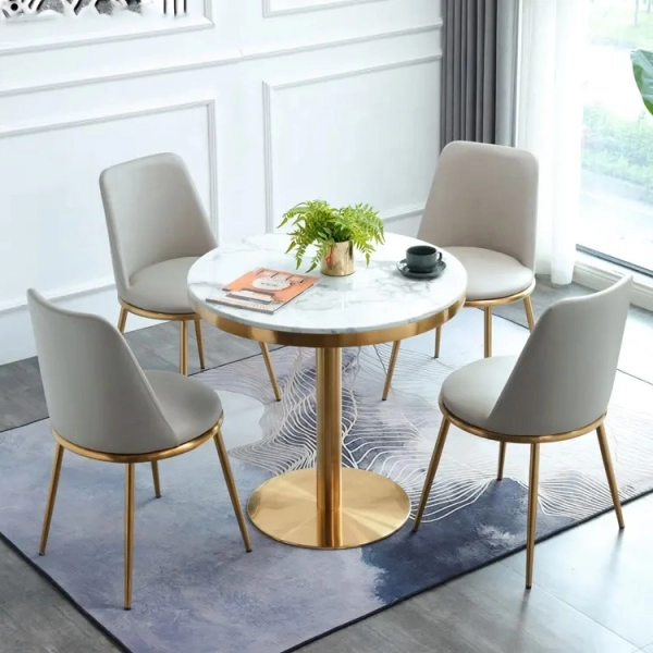 Ghế ăn nệm chân mạ vàng cao cấp – Mã: 285G