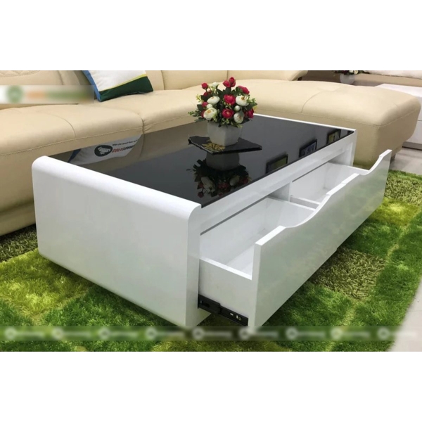 Bàn kính sofa hộp hai ngăn 18