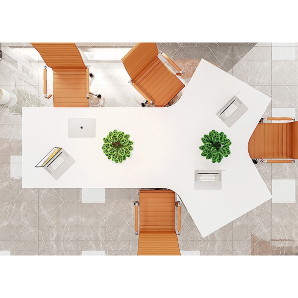 Cụm bàn làm việc (4+1) người chân Oval OVC02-3122