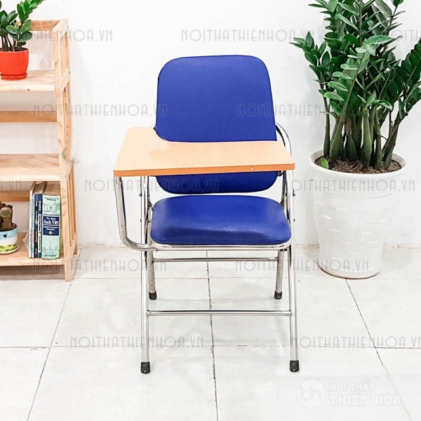 Ghế gấp liền bàn khung inox