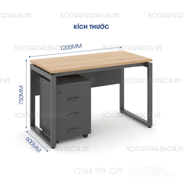 Bàn chân vuông chữ U Eos 1m2 EU12G-Y