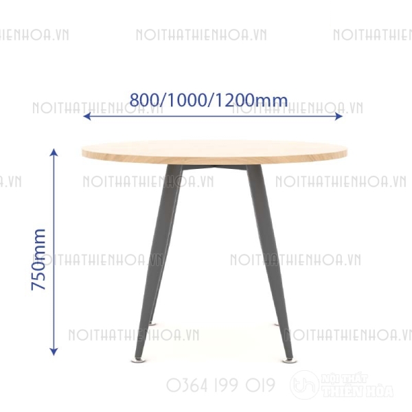 Bàn tròn chân sắt B01-80-T