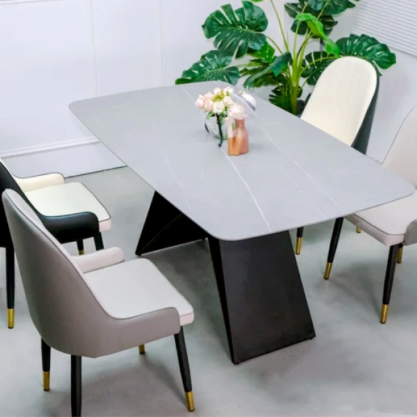 Bộ bàn ăn mặt đá 4 ghế nhập khẩu- Mã: T187-4×284