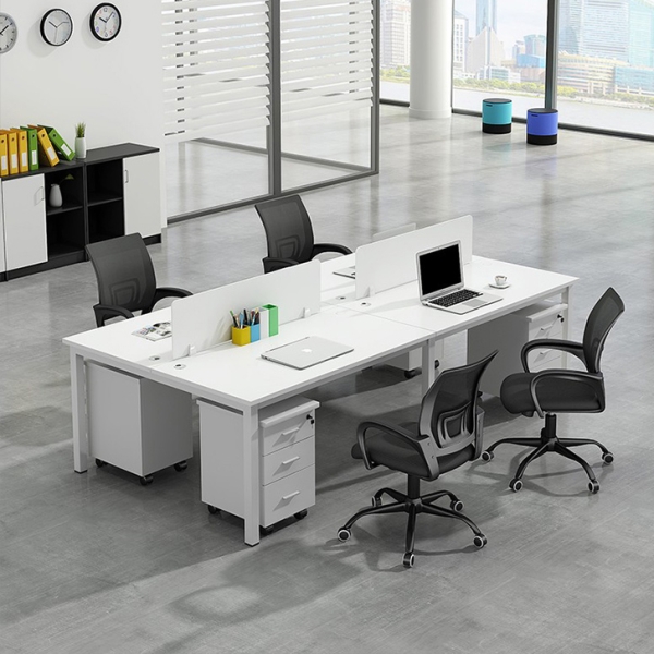 Cụm bàn làm việc nhóm 4 chân sắt