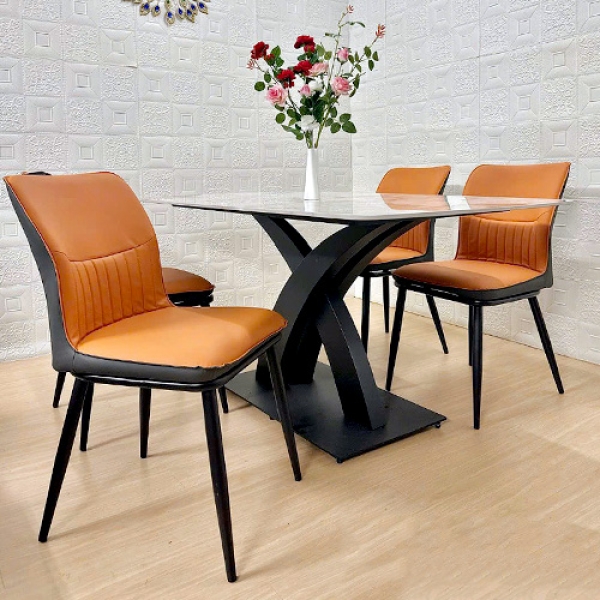 Ghế bàn ăn bọc da chân sắt- Mã: 2510