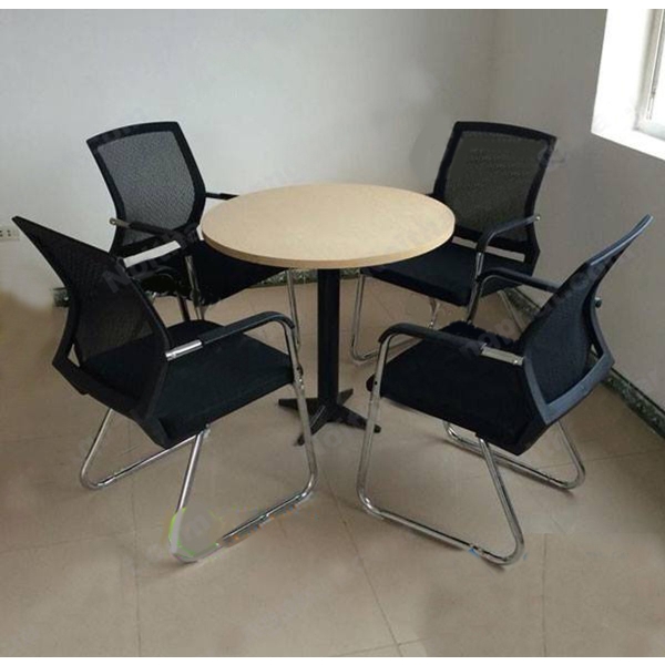 Bàn họp chân sắt gỗ vân sồi 08