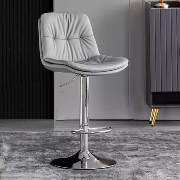 Ghế ngồi quầy bar bọc da chân trụ- Mã: 4107