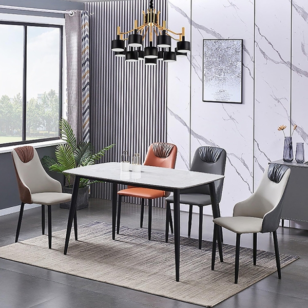 Bộ bàn ăn mặt đá 4 ghế nhập khẩu- Mã: T162-14-4×2143