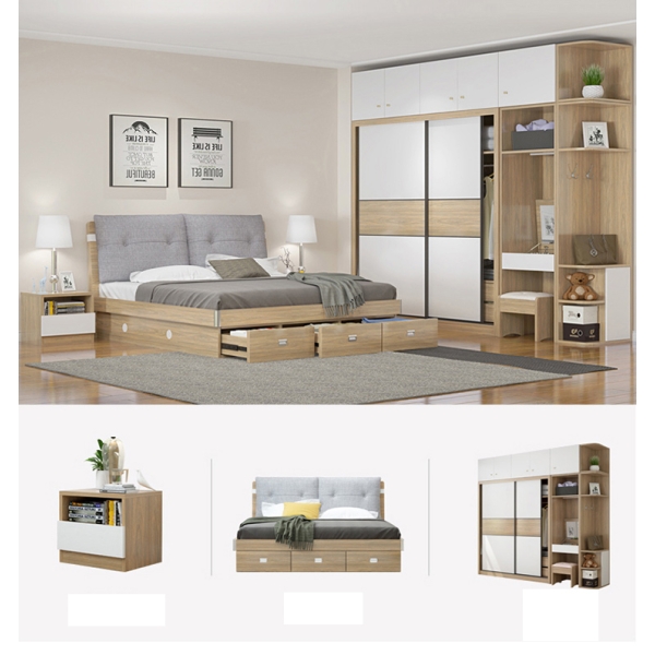 Tủ quần áo cánh lùa đa năng gỗ công nghiệp TA-145