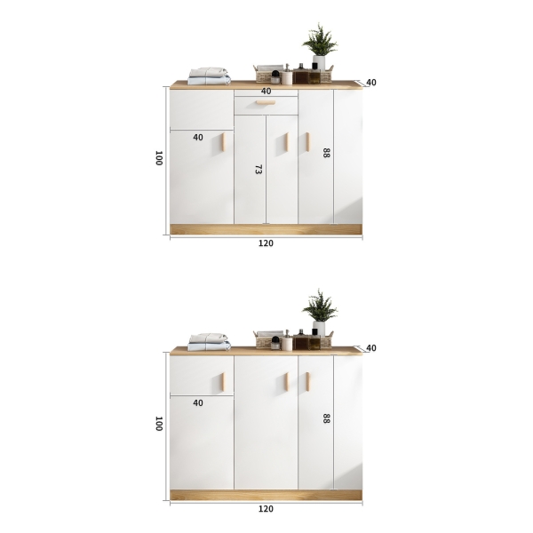 Tủ giày 3 cánh trắng-TG28