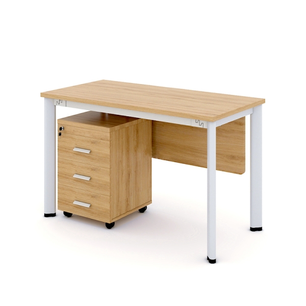 Bàn làm việc chân Oval 1m2