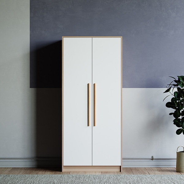tủ quần áo 2 cánh trắng hiện đại TA-124