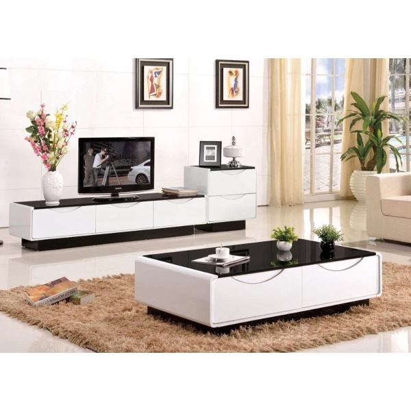 Bàn kính sofa hộp hai ngăn 18
