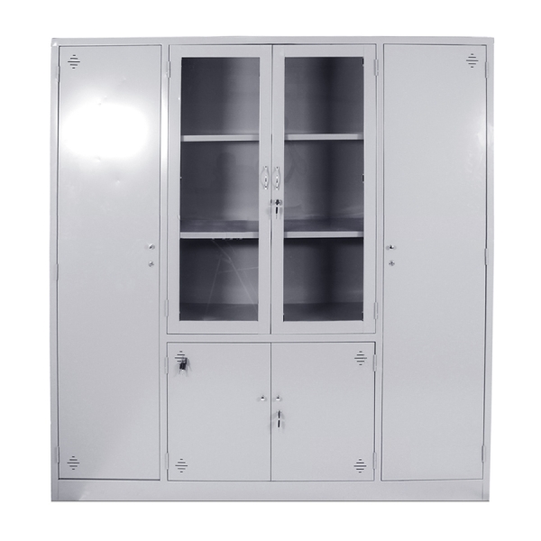 Tủ hồ sơ sắt 4 khoang 2 cánh kính 15