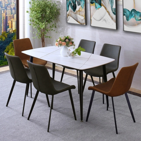Bộ bàn ăn mặt đá 6 ghế nhập khẩu- Mã: T162-14-6×2109