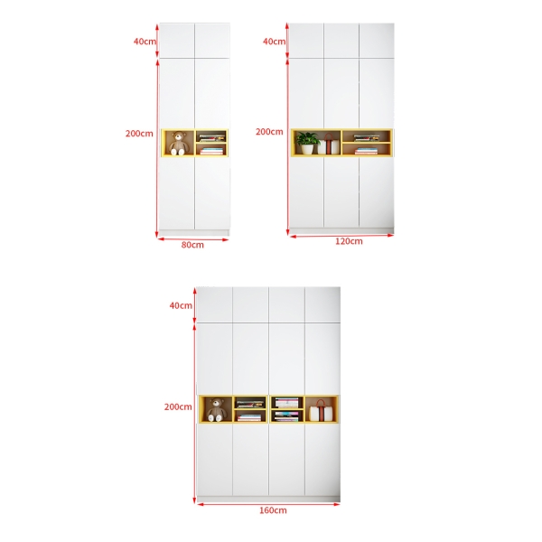 tủ quần áo 2 buồng cánh trắng TA-119