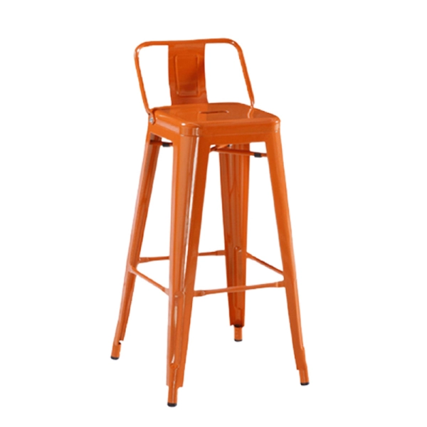 Ghế quầy bar tolix chân cao có lưng dựa – Mã: 304