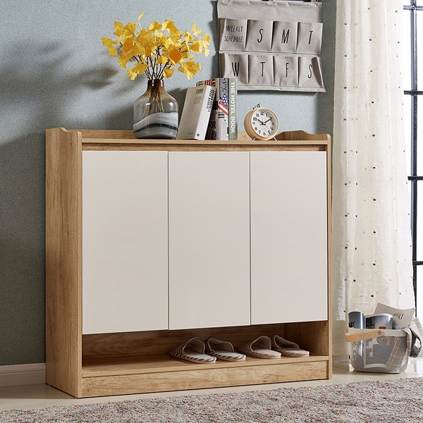 Tủ giày 3 cánh mở liền kệ dép trong nhà-TG34