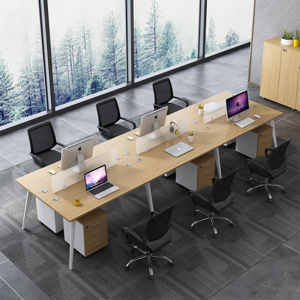 Bàn làm việc 6 người chân côn CB-COSI6-388T