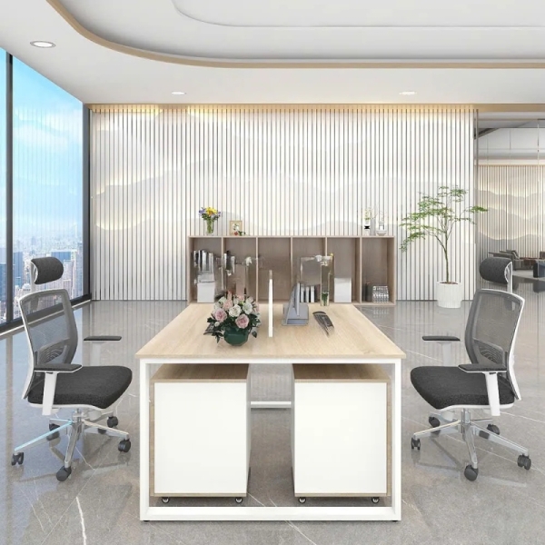 Cụm Bàn Làm Việc 2 Người Phong Cách Tối Giản – BC111