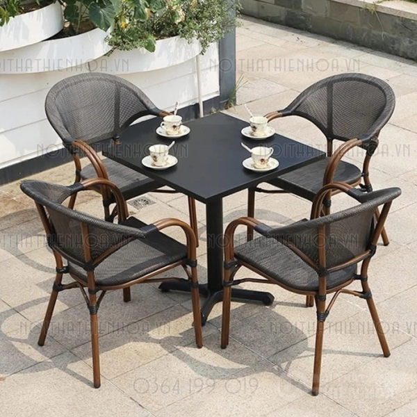 Ghế cafe nệm lưới khung nhôm ngoài trời- Mã: 280A