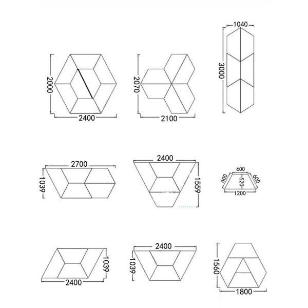 Modul Lego bàn họp, bàn cụm, bàn nhóm