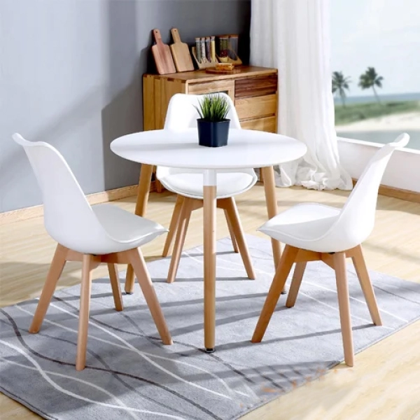 Bộ bàn tròn 3 ghế tiếp khách cho căn hộ nhỏ- Mã: T105-3×205