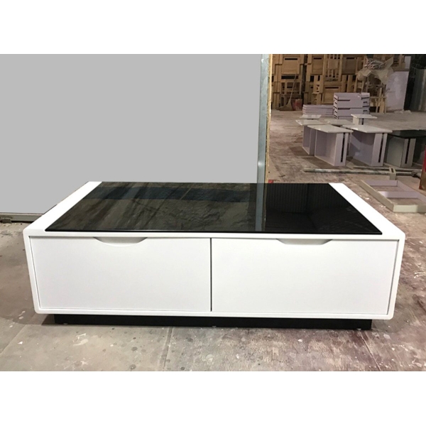 Bàn kính sofa hộp hai ngăn 18