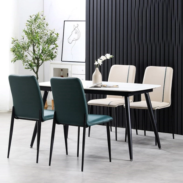 Bộ bàn ăn mặt đá 4 ghế giá rẻ- Mã: T162-14-4×2126