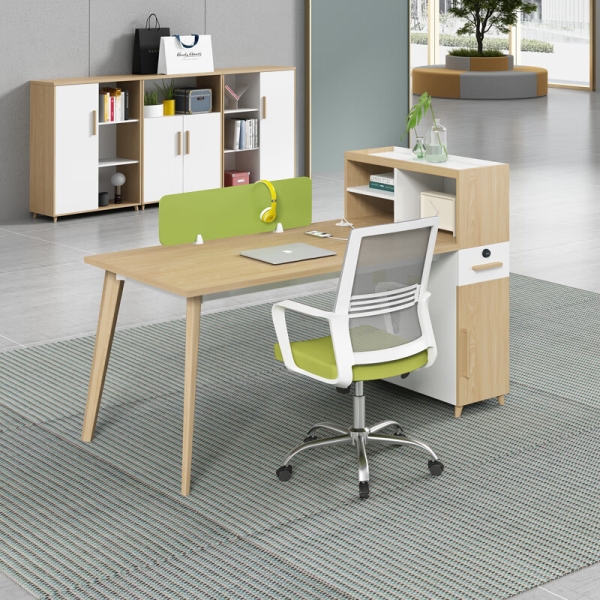 Cụm bàn làm việc 6 người Cosi chân gỗ