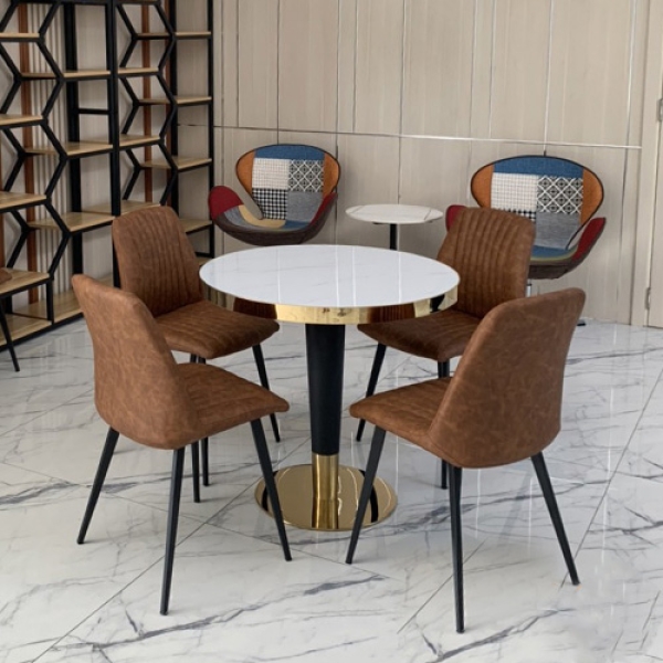 Bộ bàn tròn tiếp khách showroom cao cấp- Mã: T1128-80-4×2106