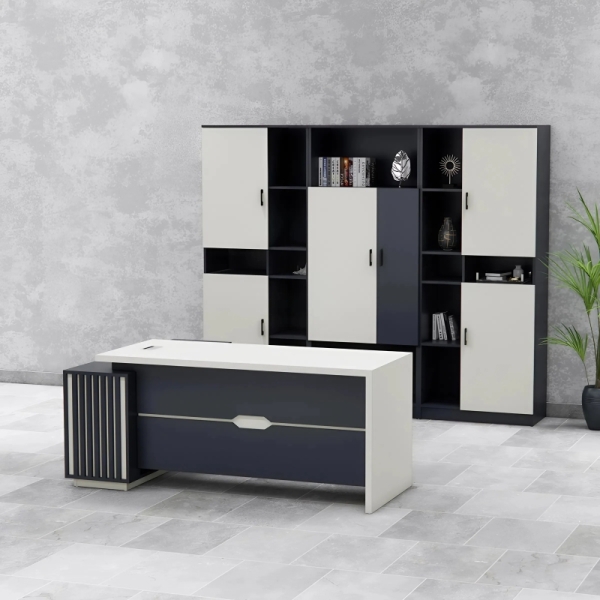 Bàn Giám Đốc Hiện Đại Sọc Trang Trí Tinh Tế – BGĐ121