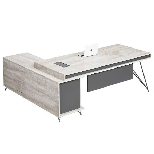 Bàn Giám Đốc Thiết Kế Chân Sắt Lạ Mắt Có Tủ Tiện Lợi – BGD103
