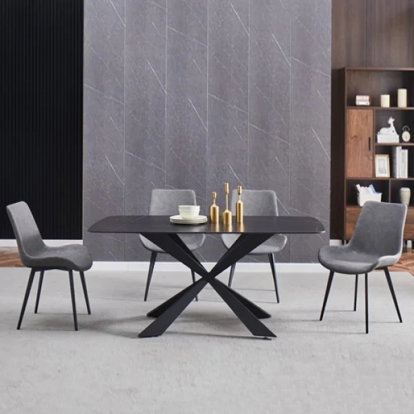 Bộ bàn ăn 4 ghế bọc da- Mã: T163-4×2109