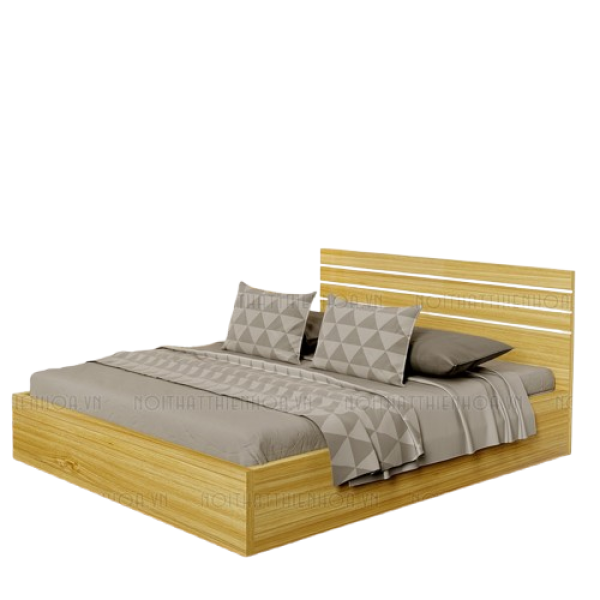 Giường gỗ công nghiệp 9223 kẻ chỉ trắng 1m8